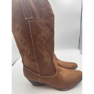 Austin Trading Co Womens Brown Faux Suede Western Cowboy Boots 11M 160696